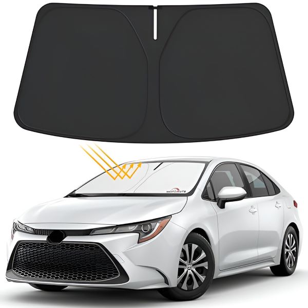4-Panel Foldable Car Sunshade | Heat & UV Protection for Windscreen