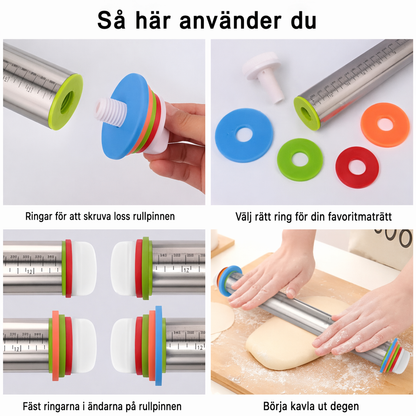 Adjustable Rolling Pin | Perfect Dough Thickness Every Time