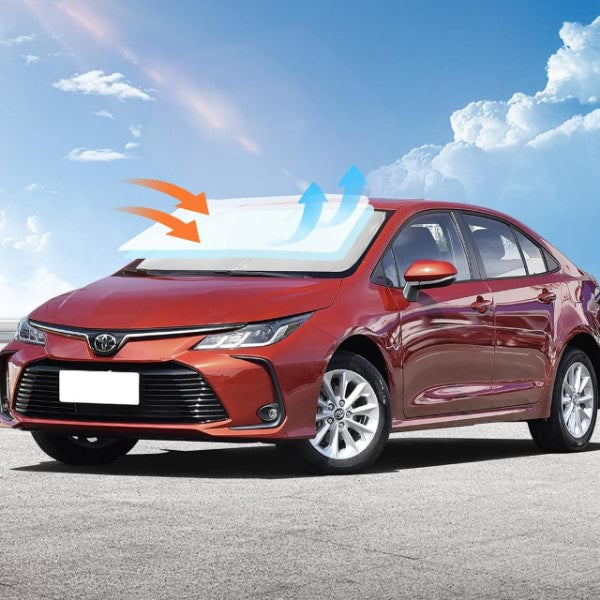 4-Panel Foldable Car Sunshade | Heat & UV Protection for Windscreen